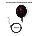 Tuya WIFI Temperature and Humidity Sensor with 1m Cable Detecting Temperature from -20 ℃ to 80 ℃ Tuya Smart App Monitor