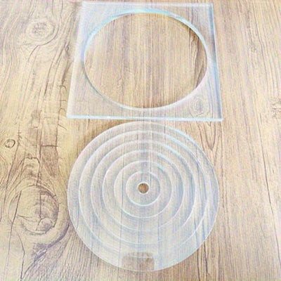 Laser Cut Multi Ring Router Template Adjustable 1 5 to 6 5 Inches Transparent Acrylic Woodworking Tool for Furniture Cabinet Making Compatible with Routers