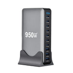 [GaN Tech] Bakeey YMX-950W 950W 10-Port USB PD Charger with Digital Display 3USB-A+7USB-C PD QC Fast Charging Desktop Charging Station EU Plug for iPhone 17 17Pro Max 16 15 14 for Xiaomi 17pro for SAMSUNG for HUAWEI