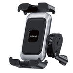 LinkMejor ZJ082 2-in-1 Full Coverage Cycling Phone Holder Shockproof Reinforced Clamp Stand 360° Rotation Single Hand Operation Fits for 4.7-7.2 Inch Phones Universal Bike Motorcycle Mount