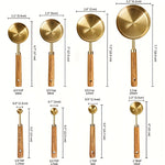 IPRee 8pcs/Pack Stainless Steel Measuring Cups and Spoons with scale Design Kitchen Baking Tools for Home Baking