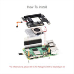 For Raspberry Pi 5 PCIe to M.2 HAT NVME Expansion Board with 16P Cable GPIO Header Support Active Cooler for RPI 5 Pi5