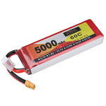 LinkMejor 11.1V 5000mAh 60C 3S LiPo Battery XT60 Plug for RC Drone