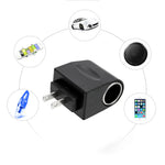 US / EU Plug AC to DC Car Connection 220V to 12V Converter Socket Car Adapter Converter Car Power Converter