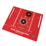 Woodworking Flip Plate Router Lift Set with Metric Inch Stroke Scale Aluminum Alloy Router Table Inset Plate with Miter Gauge and Fence for Trimming Slotting