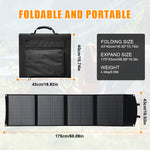 LinkMejor Foldable Portable 100W Solar Panel Fast Charging Power Charger for Outdoor Camping