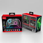 Ipega PG-SW123A Wireless RGB Gaming Controller for Nintendo Switch Mechanical Buttons Turbo Function Gyro Dual Vibration Programmable Back Buttons Six-axis Gamepad
