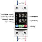 40A 63A Rated Current Automatic Reclosing Protector with Overvoltage Undervoltage Overcurrent Protection Real-Time Dual Digital Display Adjustable Current 230-280V Voltage Protection
