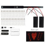 32-bit LED Flashing Light DIY Shaker Kit 8 Pattern Transformations Customizable Graphics Multi-Color LEDs Electronic Soldering Practice Kit