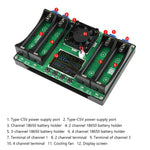 IPRee 4 Channel 18650 Lithium Battery Capacity Tester Module Digital 18650 Battery Power Tester Module Type-C Interface