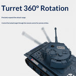 777K/777T RTR 1/64 2.4G Mini RC Tank Car Tiger 99A Desktop Simulation Battle Tracked Remote Control Shooting Vehicles Models with Infrared Combat 360° Rotating Turret Micro Toys