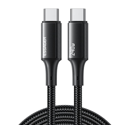 LinkMejor ES-X45 5A 240W Type-C to Type-C Cable PD3.1 Fast Charging Data Transmission Copper Core Line 1M/2M Long for iPhone 15 15 Plus for Samsung Galaxy Z Flip6 for Huawei Nova Flip