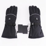 Electric Heated Gloves Winter Skiing Heated Gloves Warm Waterproof Rechargeable Heating Thermal Gloves For Snowmobile Outdoor