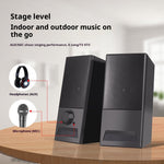 K2063 Desktop Computer Speaker USB Wired Speaker Dual 52mm High-magnetic Speaker 360° Stereo Surround Sound Support AUX/MIC Power Bank Function Smart Home Speaker Soundbar
