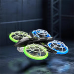 LinkMejor H132 WiFi FPV with HD Camera Optical Flow Hover Brushless Grid Full Protection Neon Colorful Child Gift RC Toys Drone Quadcopter RTF