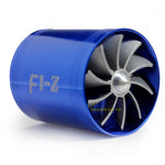 Universal Car Double Turbine Turbo Air Intake Gas Fuel Saver Fan Turbocharger