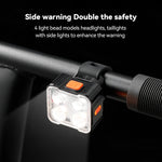 LinkMejor Rechargeable Bicycle Light 4-6 Lamp Beads Type-C Charging Cycling Flashlight For Bike Lantern MTB Headlight Taillight