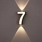 LinkMejor Wall Lamp AC85~265V 7W Digit Number IP65 Waterproof Outdoor Wall Lamp Modern Style LinkMejor Lamp