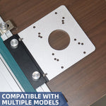 LinkMejor Square Guide Rail Router Base Plate for Fixed Base Trim Routers Compatible with Mαkita Festool Track Saw Guide Rails