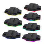 LinkMejor PS5 Slim Game Console Cooling Base with RGB Colorful Ambient Light Game Controller Charging Station TP5-3583