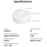 LinkMejor SNZB-01P Zigbee3.0 Wireless Smart Switch Custom Button Action Two-way Control Smart Scene Control With Alexa Google Home