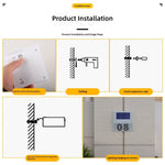 Elfeland 2Pcs 6LED Solar Courtyard Door Number Light Auto On/Off Sensor Waterproof IP65 500mAh Battery Solor-powered Lamp for Outdoor Lighting