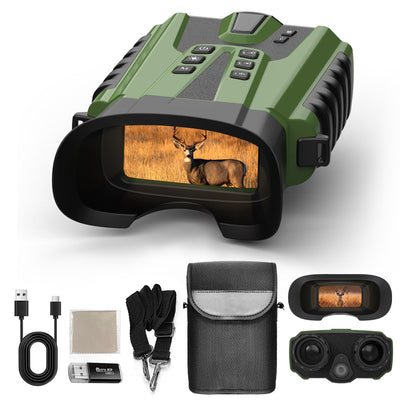 Night Vision Binoculars for Adults with Full Color Night Vision Backlit Buttons 4X Optical Zoom 8X Digital Zoom 250-300m Viewing Distance