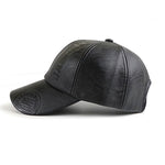 Collrown Fashion Baseball Cap Outdoor Men's Adjustable PU Leather Hat Letters Embossed Casual Hats Women Unisex Sport Sun Visor Hat