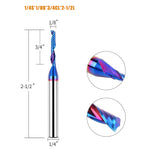 1/4 Inch Shank YK20 Alloy CNC Router Bit Spiral Design Nano Coated Cutter for Aluminum Brass ABS Acrylic HDPE High Precision 35 Degree Angle