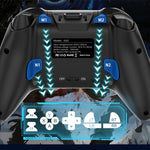 CX-268 Wireless Gaming Controller with Smart Interactive Display Hall Joystick and Hall Trigger RGB Lighting Vibration&Turbo Function Programmable Back Buttons 1000mAh Battery Gamepad for PS4 Switch PC Android iOS