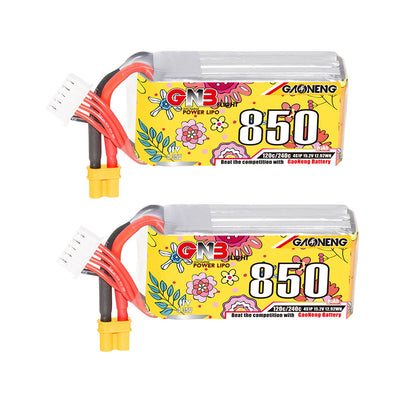 LinkMejor 15.2V 850mAh 120C 4S LiPo Battery XT30 Plug for DarwinFPV BabyApe Ⅱ 4S / CineApe 25 FPV RC Racing Drone