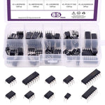 85Pcs Integrated Circuit Assortment Kit LM324 LM358 LM386 NE555 UA741 PC817 ULN2003 with Anti-Static Box for PCB Electronics Projects
