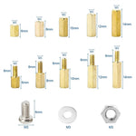 910Pcs M3 Copper Standoff Screws Nuts Washers Assortment Kit 6mm to 14mm Standoffs for PCB Mounting Hardware DIY Projects Electronics