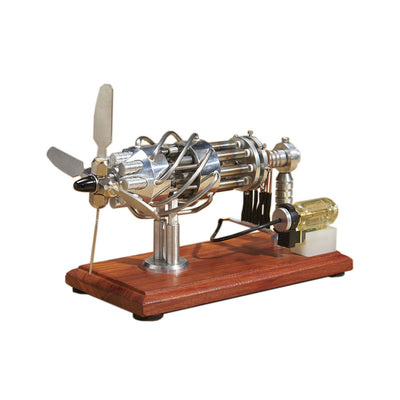 16 Cylinder Swash Plate Stirling Engine Model Quartz Glass Hot Air Creative Motor Engine Generator  Single / Double Gas Tank Science Discovery Technology Education Toys