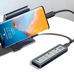 ShuoLe SL-TN26-P M.2 SATA SSD Enclosure with Digital Display USB 3.2 Gen1 Type-C 5Gbps High Speed Aluminum Alloy Heat Dissipation Real Time Monitoring External SSD Case