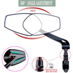 LinkMejor 1 Pair HD View MTB Road Bike Mirrors 360° Adjustable Handlebar Rearview Mirror for Bicycle Motorcycle Accessories Rear Mirror