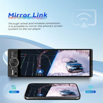 6.28 inch Car Wireless CarPlay Android Auto MirrorLink MP5 Player Bluetooth 5.2 HD Touchscreen Vehicle Center Console Display Universal