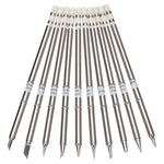 Drillpro 10pcs T12 Soldering Iron Tips Set for HAKKKO FX951 FX952