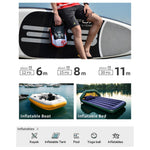 WaveRite 20PSI Air Pump for Paddle Board, High Pressure Electric Air Pump for Paddle Board Inflator and Deflator with 12 V DC Car Connector