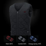 LinkMejor HV-20 Uniex Smart Electric Heated Vest, 20 Heating Areas, Washable, USB & DC Rechargeable,  Winter Soft Thermal Outdoor Inner Warm Jacket