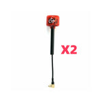 RushFPV Cherry A Pair 5.8GHz RHCP Right Angle FPV Racing Antenna 1.2dBi MMCX 2.7g 85mm 70mm Cable for RC Drone