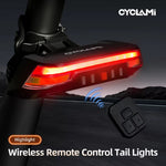 LinkMejor Wireless Remote Control Bicycle Taillight with Turn Signals and Brake Light USB Rechargeable IPX6 Waterproof Bicycle Rear Safety Light