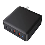 [GaN Tech] PD160W 4-Port USB PD Charger 2USB-A+2USB-C PD Fast Charging Wall Charger Adapter EU Plug US Plug for iPhone 16 16 Pro 15 14 13 Pro Max for Huawei Pura 80 Ultra for XIAOMI for SAMSUNG