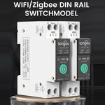 Tuya Intelligent Circuit Breaker with Metering 1P 63A DIN Rail Support 3 Timing Modes Multiple Safety Protecting APP Remote Control Compatible with Alexa Google Assistant for Household Appliances