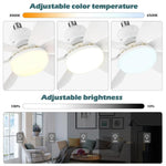 Tevorex 40W Ceiling Fan LED Light E27 Bulb Base with Remote Control for Dimming, 85-265V Wide Voltage Suitable for Living Room, Study, Household ,Office