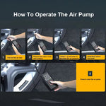 LinkMejor- 005 150PSI Smart Air Pump Tire Inflator Portable Air Compressor with Digital Pressure Gauge for Car Bike Motorcycle Ball