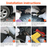 2pcs Full Cover Tire Snow Chains Anti-Slip Sand Muddy Roads with Quenched Steel Studs Winter Safety Emergency Necessities For Cars SUV Truck ATV Motorcycle