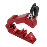 LinkMejor Motorcycle Handlebar Helmet Lock Aluminum Alloy Anti Theft Lock with Stainless Steel Cable Brake Lever Safety Lock for Street Motor Scooters