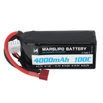 LinkMejor 11.1V 4000mAh 100C 3S Lipo Battery T Plug for RC Car