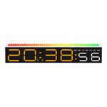 LinkMejor Light Table Clock LED Alarm Clock Speaker Display Colorful 3 Levels Brightness Dual Mode LED Lamp Strip Rhythm Pickup Design for Home Desktop